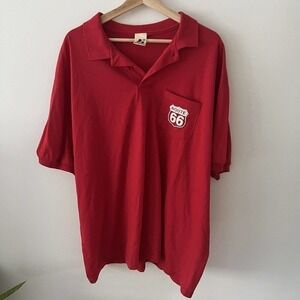 Vintage Polo Route 66 - Color: Red - Size: 2XL - Brand: Good Shirts